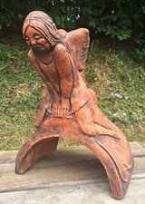 Fairy Faerie roof finial half round decorative ridge tile frost proof stone