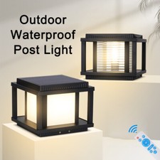 Solar Pillar Lights Black Post
