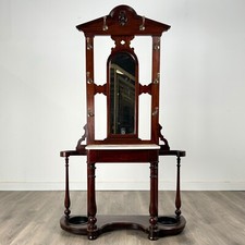Antique 19th Century Marble Top Hall Stand In Mahogany ( REF AF-3465 )