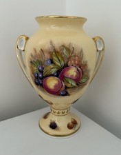 Vintage Aynsley Bone China Orchard Gold Urn Signed D Jones VGC 