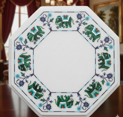 Coffee table octagonal white - table,
