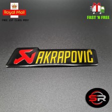 AKRAPOVIC 3D Exhaust Sticker Aluminium Heat Proof Motorcycle Badge Decal 100mm?