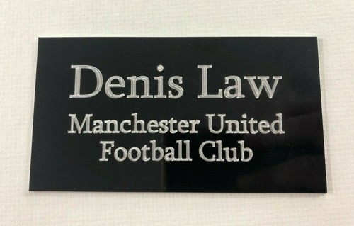 Denis law 130x70mm - 130x70mm, engraved