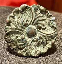 Vintage Drawer Pull Handle Cabinet Hardware Solid Brass Single Screw