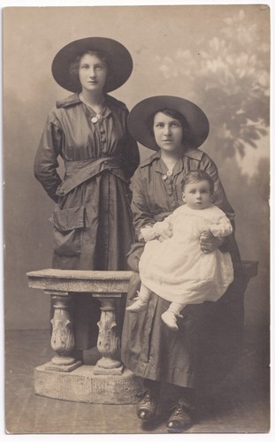 Ww1 era rppc postcard two - era,