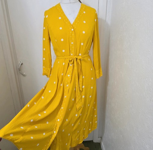 Hobbs yellow midi shirt dress - shirt,