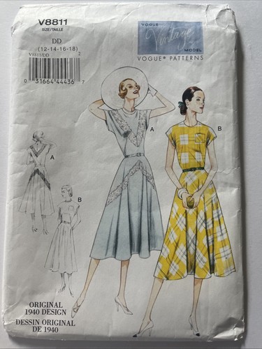 Vogue vintage dress sewing - dress,