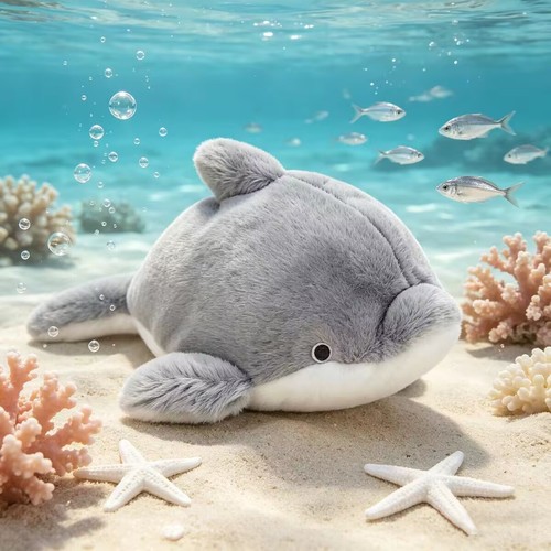 30cm grey dolphin soft toy - dolphin,