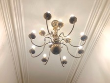 Reclaimed Dutch Chandelier / 12 arms - Bronze Finish - 66cm wide x 56 cm drop