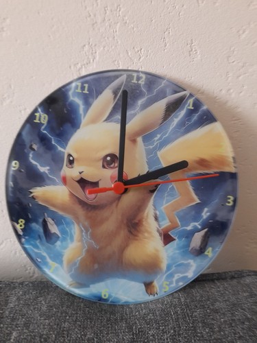Glass pokemon clock - 20, cm