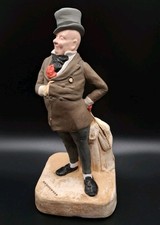 Antique Bretby Pottery 3079 Mr. Micawber Dickens Character 9" Figurine 1930