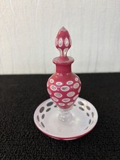 Perfume Bottle And Ring Holder In Crystal From Saint Louis