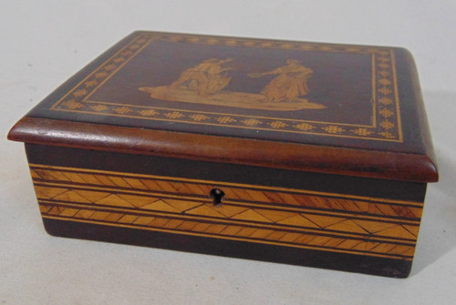 Antique inlaid italian wooden - antique,