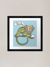 Crested gecko Framed Art Print