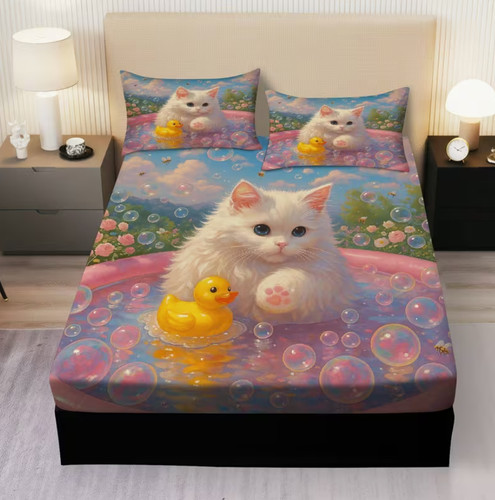 Cartoon rubber duck - duck, fitted