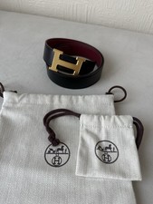 HERMES H GUILLOCHEE BELT In