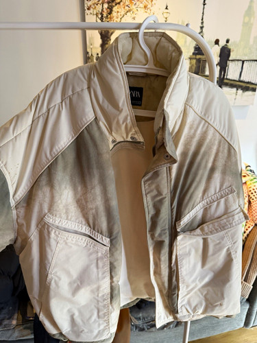 Zara men ivory - ivory/grey, cotton