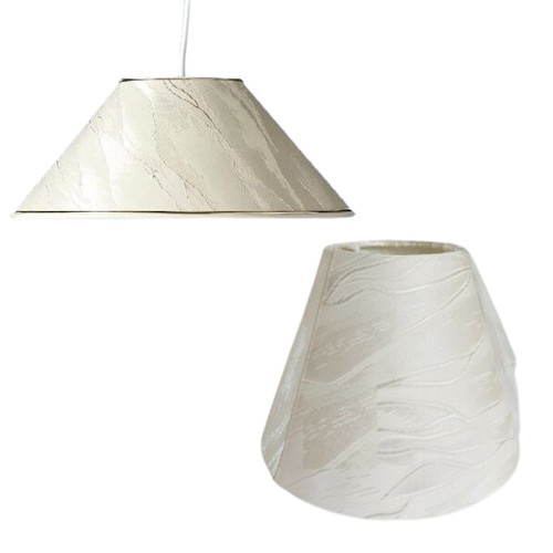 Cream iceburg table lampshade - table,