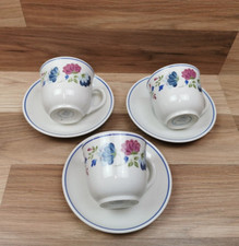3 x BHS Priory Floral Tea Cups