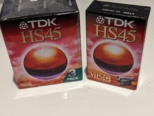 TDK HS45 VHS-C Camcorder Video Camera Tapes - New and Sealed 