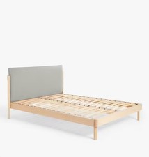 JOHN LEWIS PILLOW BED FRAME, KING SIZE, NATURAL / GREY, RRP £799, NEW OTHER