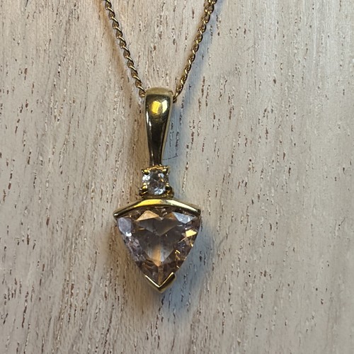 9ct gold amethyst pendant - 9ct,