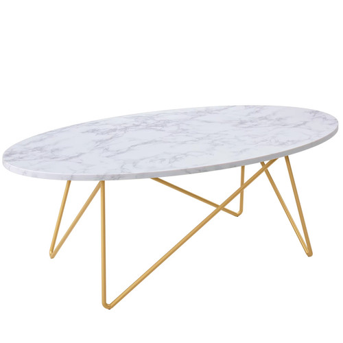 Coffee table oval marble - table,