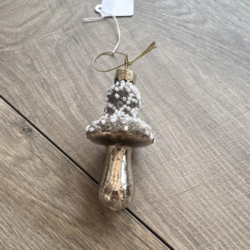 Mushroom glass bauble - glass,