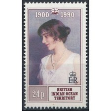 Queen's Mother 90ᵗʰ Birthday: 24p - BIOT 1990 - MNH - SG 106