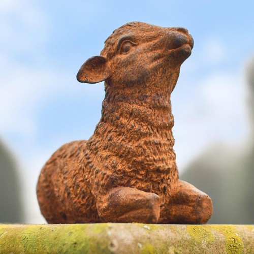 Miniature laying lamb garden - lamb,
