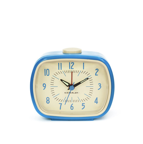 Retro blue alarm - alarm, clock