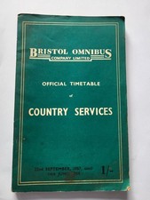 1957/8 Bristol Omnibus Company Ltd Official Timetable of Country Services + Map
