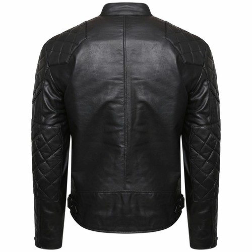 Mens black real - , leather