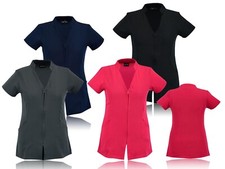 V Neck Beauty Work Hairdressing SPA Nail Salon Therapist Massage Tunic Uniform