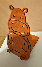 Wooden Mobile Phone Stands For Desk Phone Holder, hippo animals, novelty, office