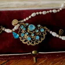 Art Deco Turquoise Glass &