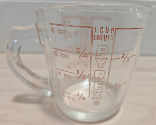 Vintage pyrex cup 508 red - vintage,