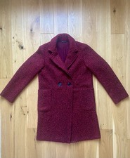 Red Boucle Xmas Christmas Coat