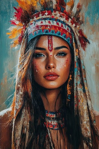 Native american woman - native,