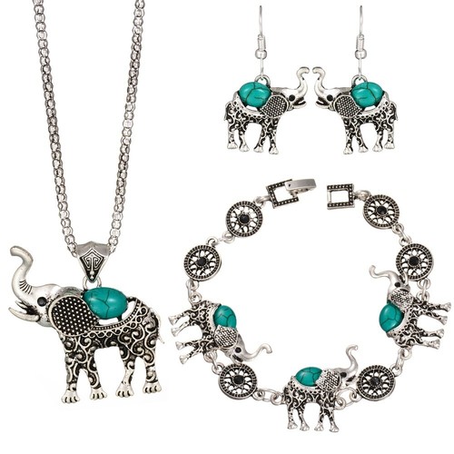 Elephant set necklace - set,