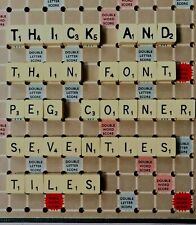 Travel Scrabble Tiles -70's Corner Peg Style - Game Spare Parts- Vintage Classic