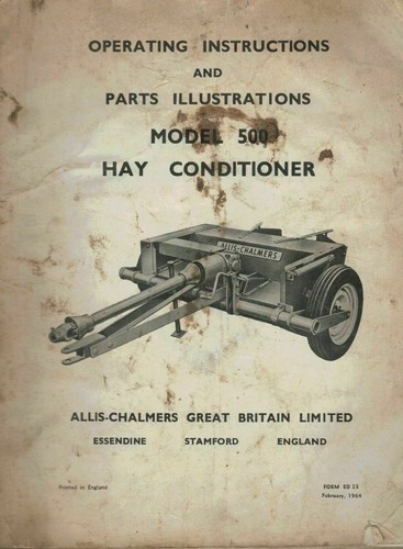 Allis chalmers model 500 hay - allis,