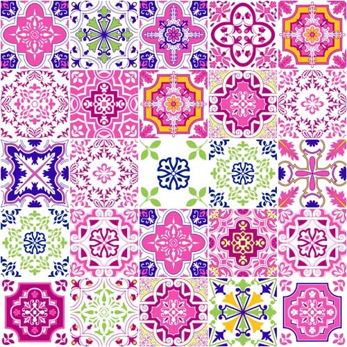 40x pink mosaic - mosaic, peel