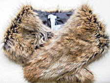 Warehouse Faux Fur Scarf brown