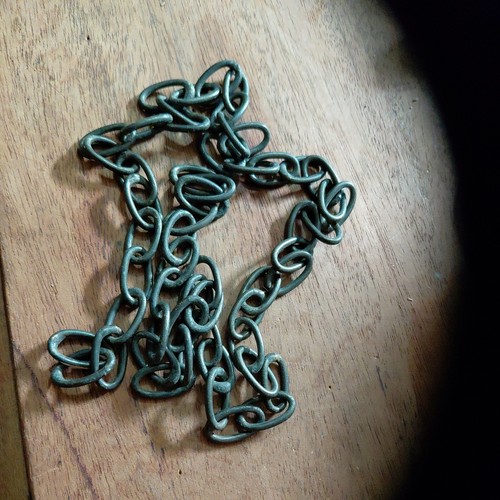 Old brass chain - old,