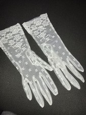Floral Lace Gloves Vintage