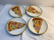 Pizza Painted Plates Set Of 4