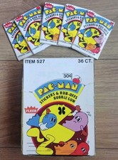 FLEER PAC MAN OPENED DISPLAY BOX WITH 5 × UNOPENED WAX PACKETS 1980 SERIES 1