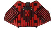 Alexander McQueen De Manta Clutch Clutch Satin Black Red
