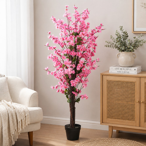 120cm artificial pink cherry - 120cm,